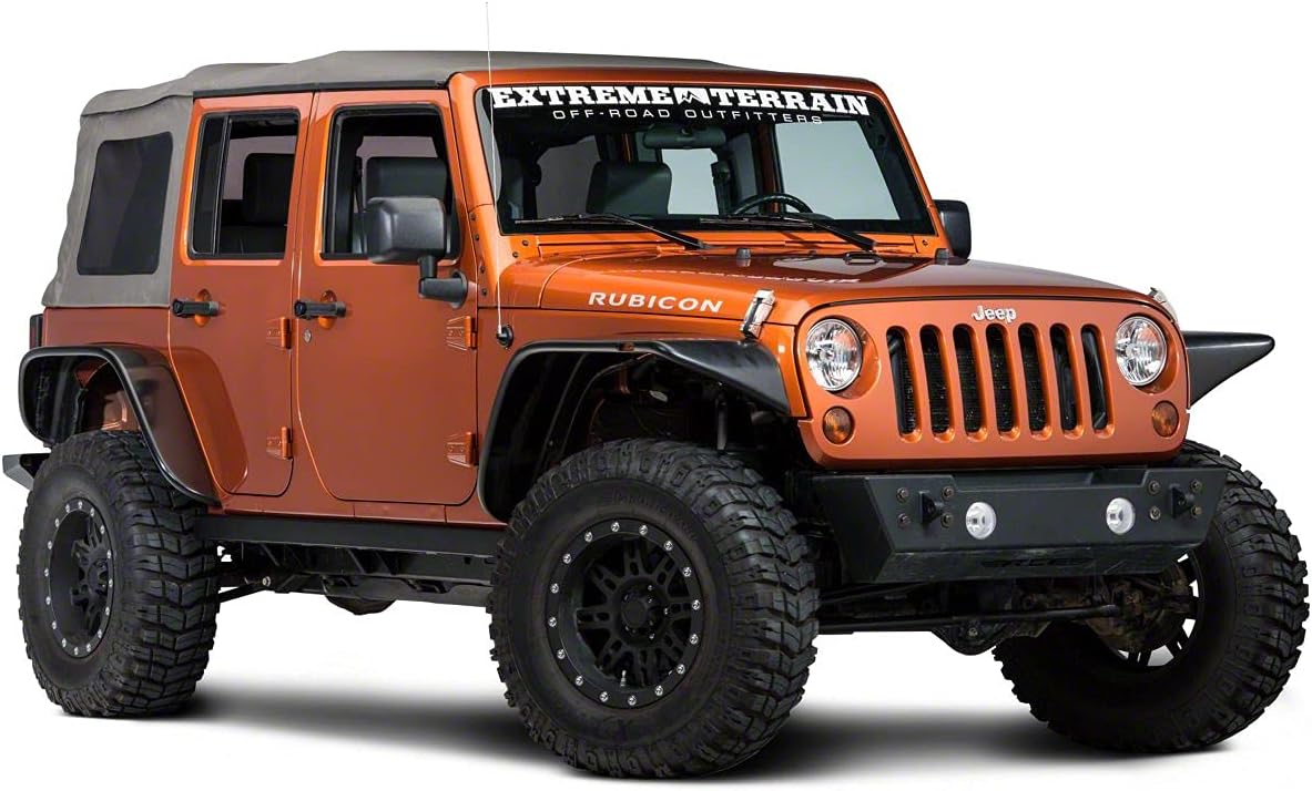 Textured Black Rubi Rails for Jeep Wrangler JK 4-Door W5958