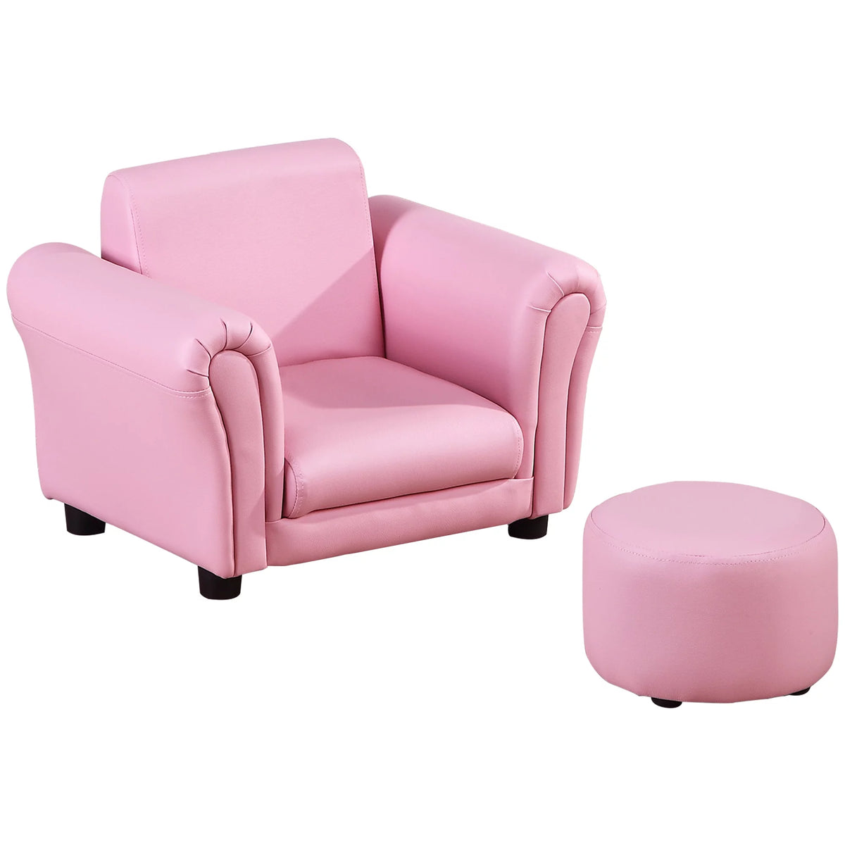 Pink Kids Sofa Chair with Ottoman P746100