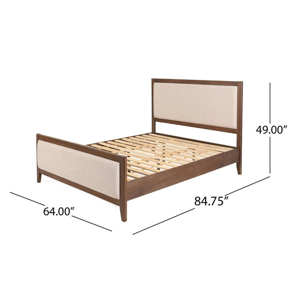Light Brown Glaze Wood Full Bed W937