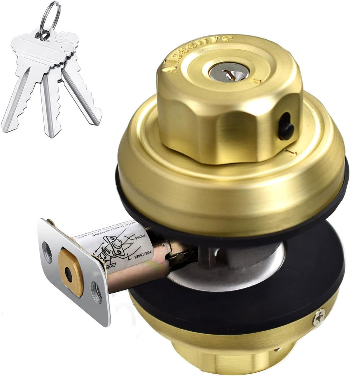 Single Cylinder Keyless Deadbolt Lock with Door Knob S87775