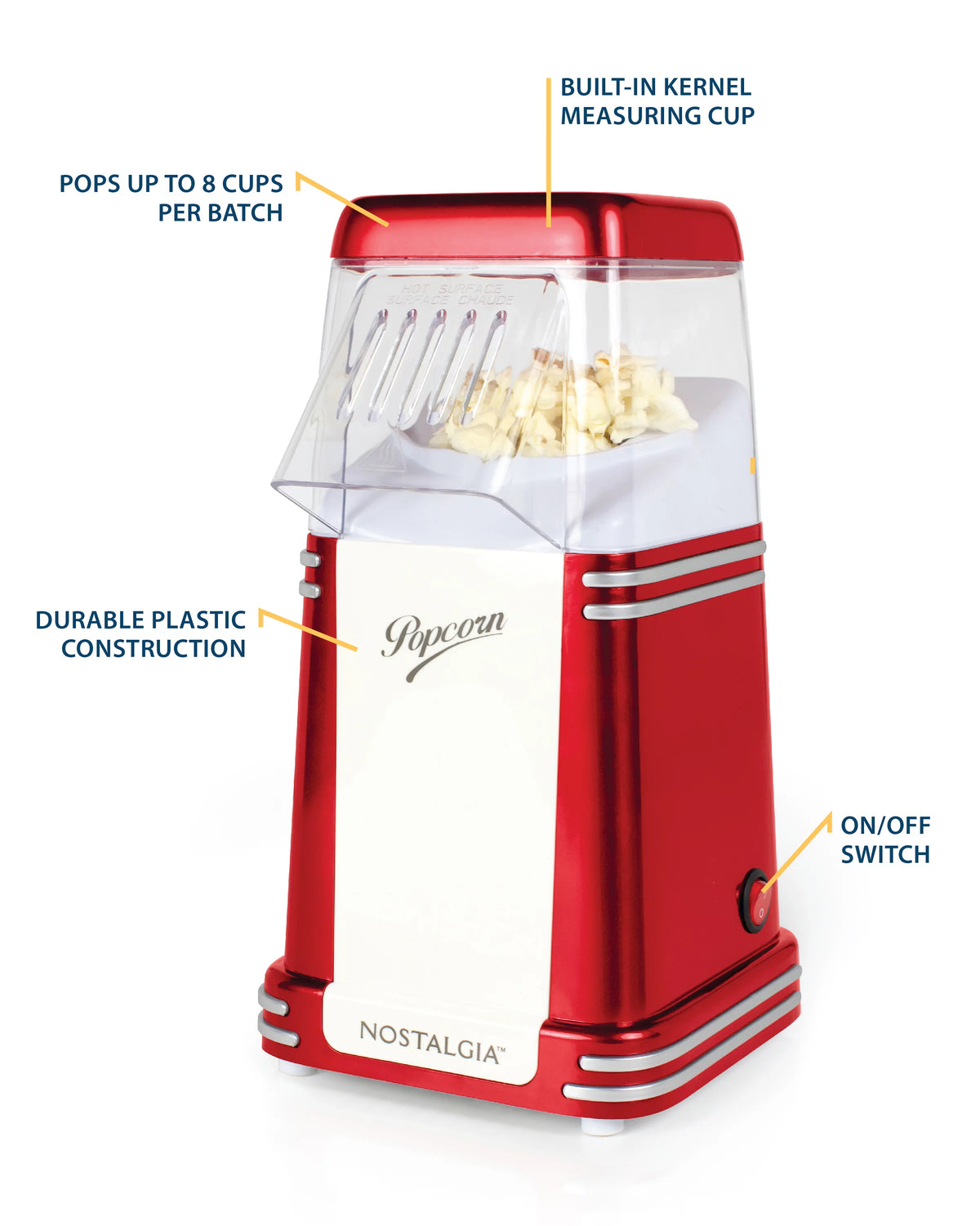 8 Cup Hot Air Popcorn Maker K66135