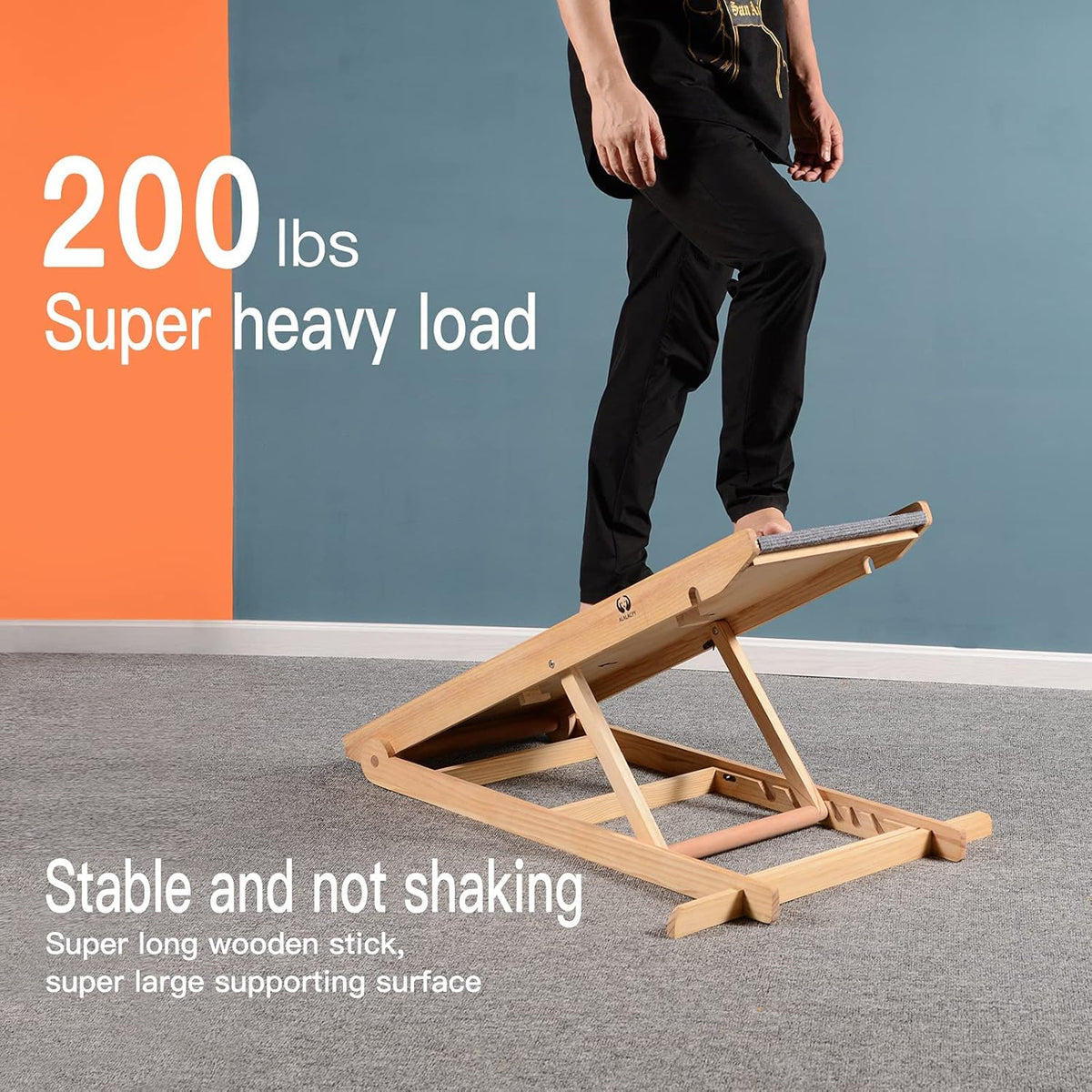 Folding Wooden Dog Ramp, 42" Long, Adjustable 14" to 26", 200lbs C34430