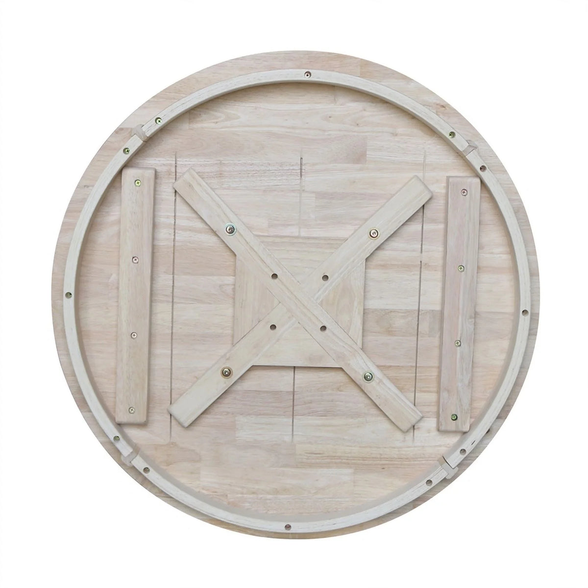 Natural Wood Round Top Bar Table Q7520