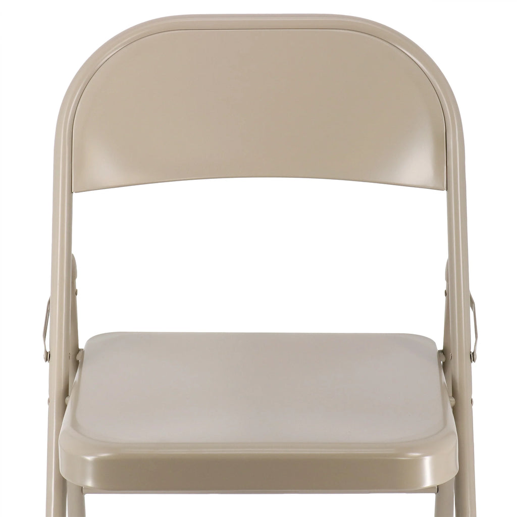 Beige Metal Folding Dinner Chairs E288