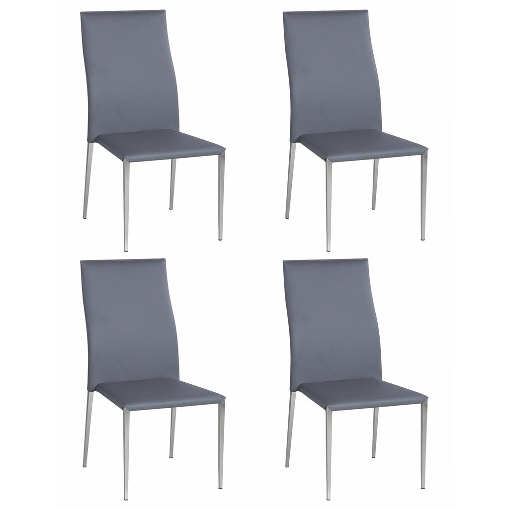 Grey Stackable Dining Chair Set of 4 W780163