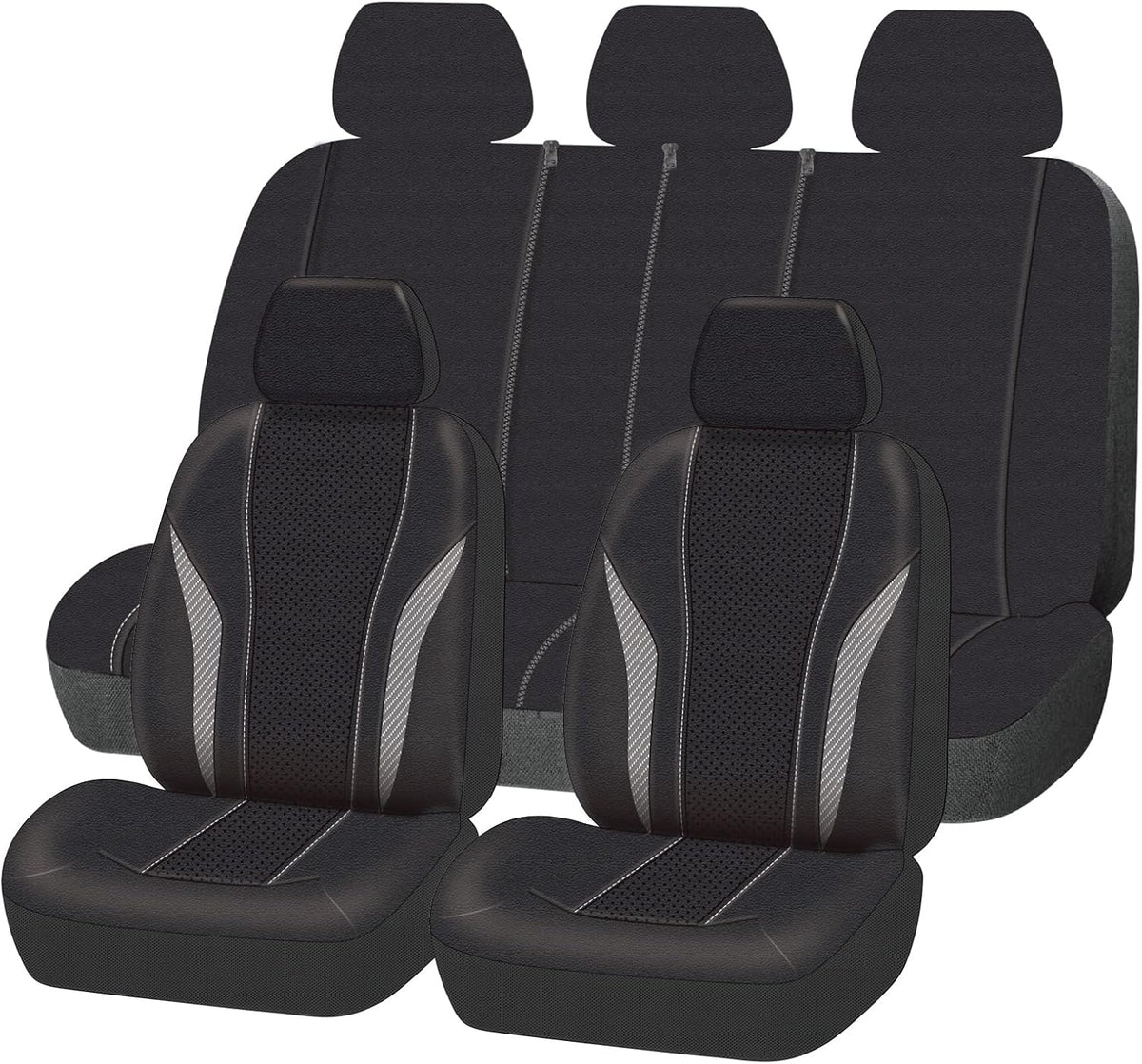 Carbon Leather Universal Car Seat Cover Full Set R709941
