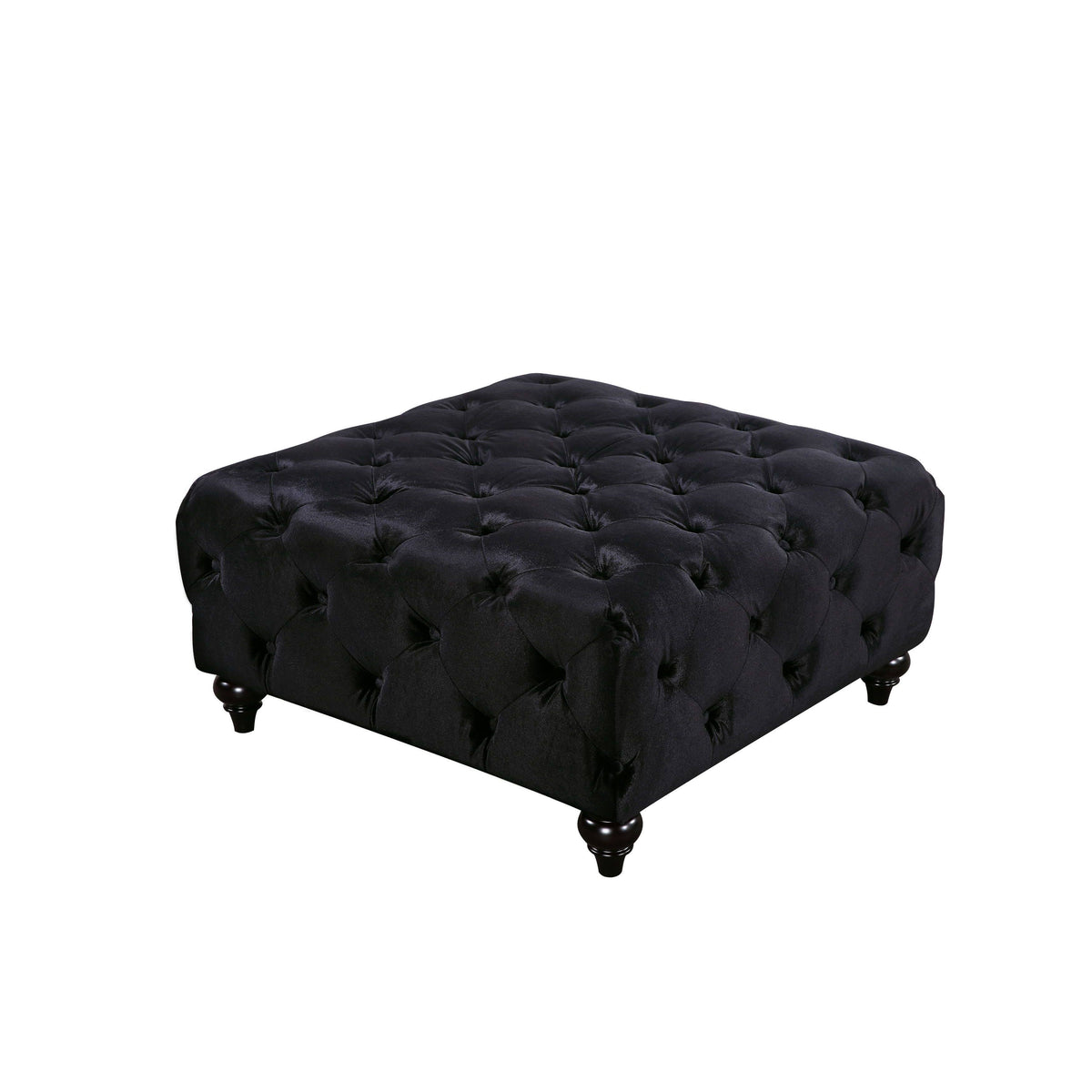 Black Velvet Ottoman I5501