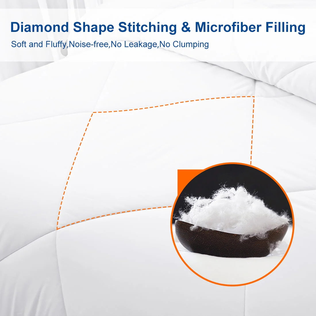 Queen White Down Alternative Comforter V6543