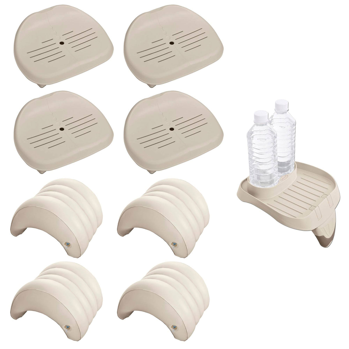 Inflatable Hottub Seat with Cup Holder and Head Rest V743
