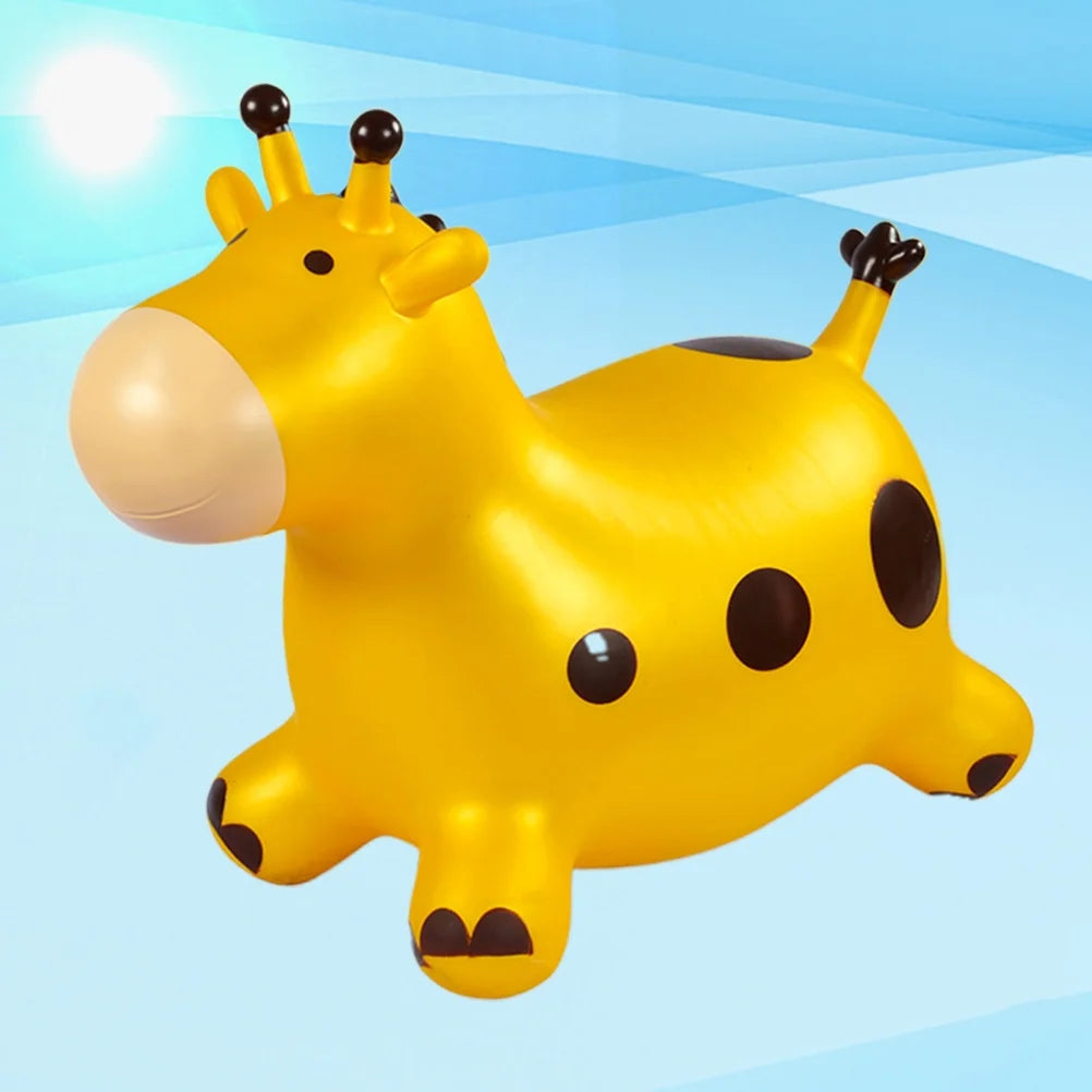Inflatable Bouncing Horse Toy with Air Pump (Yellow) M735588