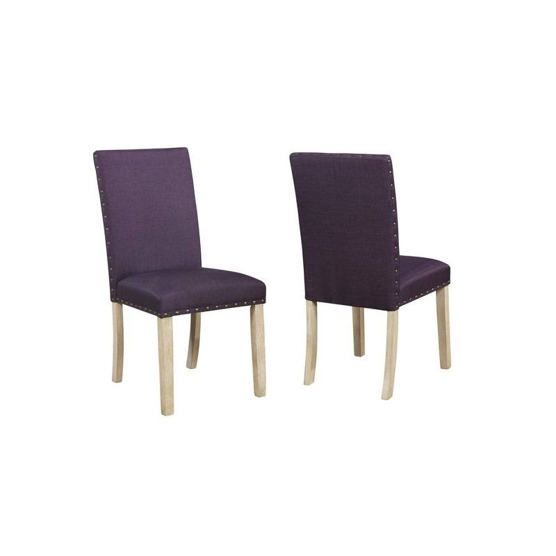 Purple Fabric Dining Side Chair (Set of 2) F43594