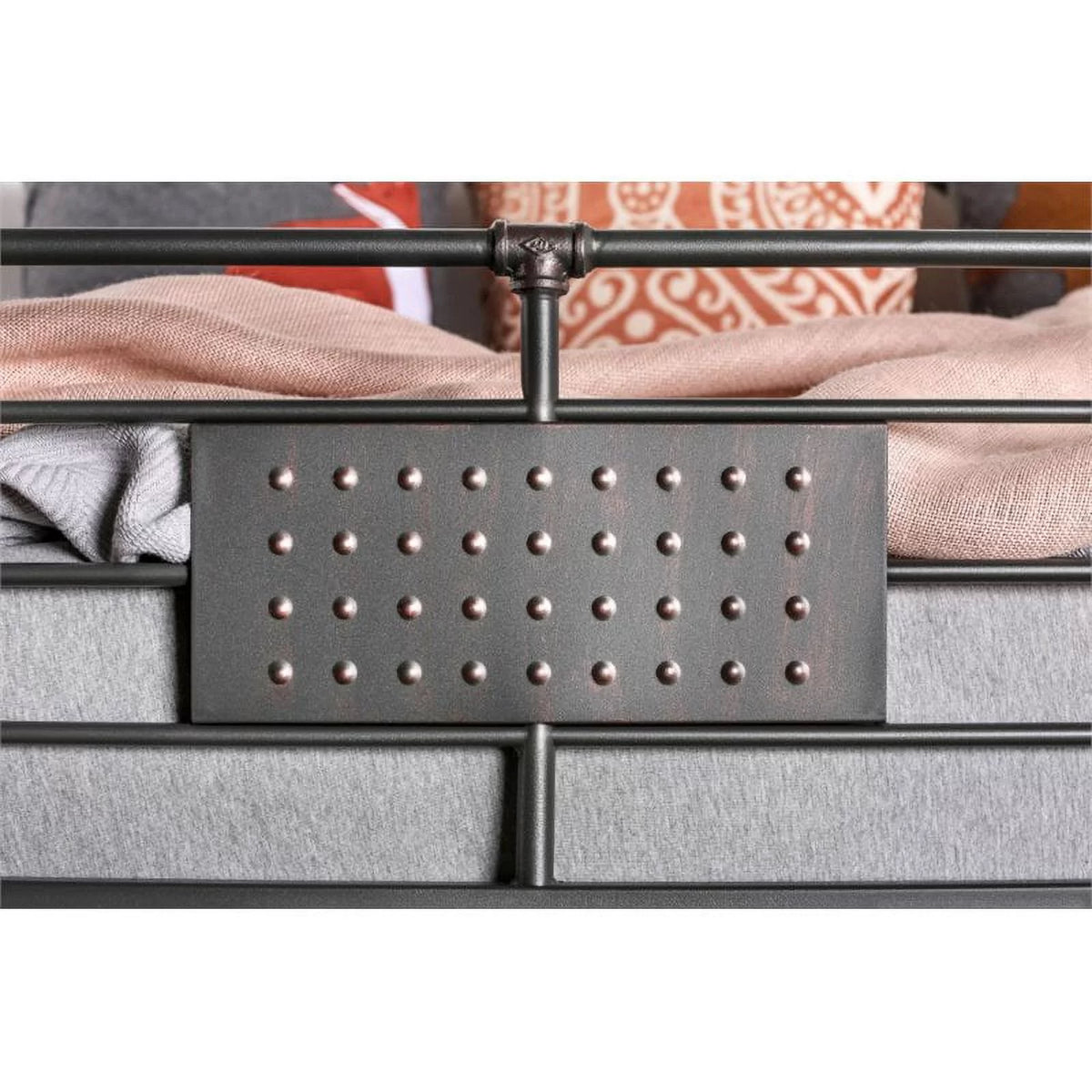 Full Over Queen Bunk Bed Antique Black O12476
