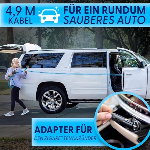 Portable Handheld Car Vacuum Cleaner with 16ft Cord, Bag, and Attachments O154041