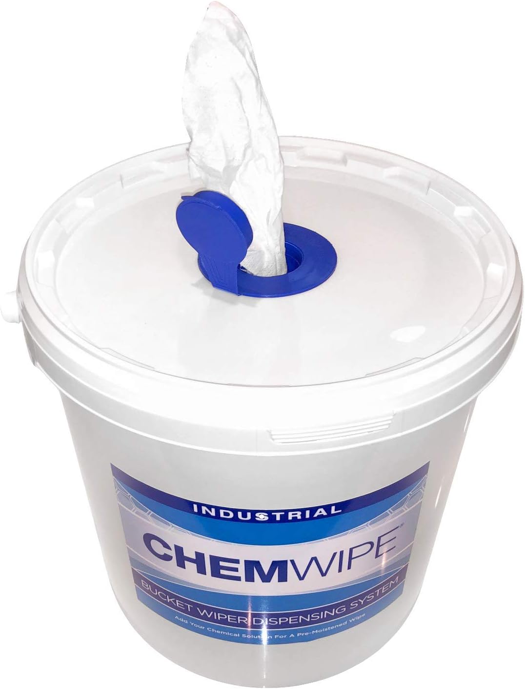 Industrial Pull Wipes with No-Splash Bucket, Perforated & Heavy Duty, 9" x 12" x 275 Sheets, 3 Rolls, 1 Bucket, Pack of 2 O735873