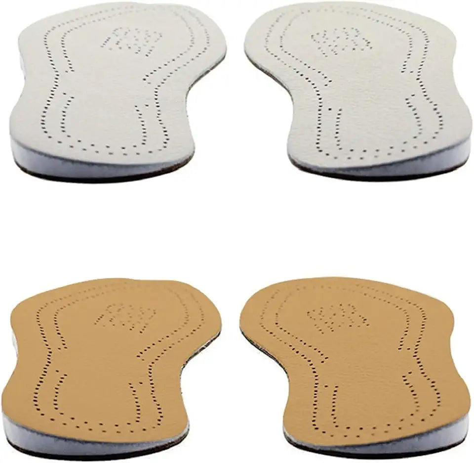 2 Pairs Leather Orthopedic Insoles Heel Inserts Shoe Wedge (35-36) E8258