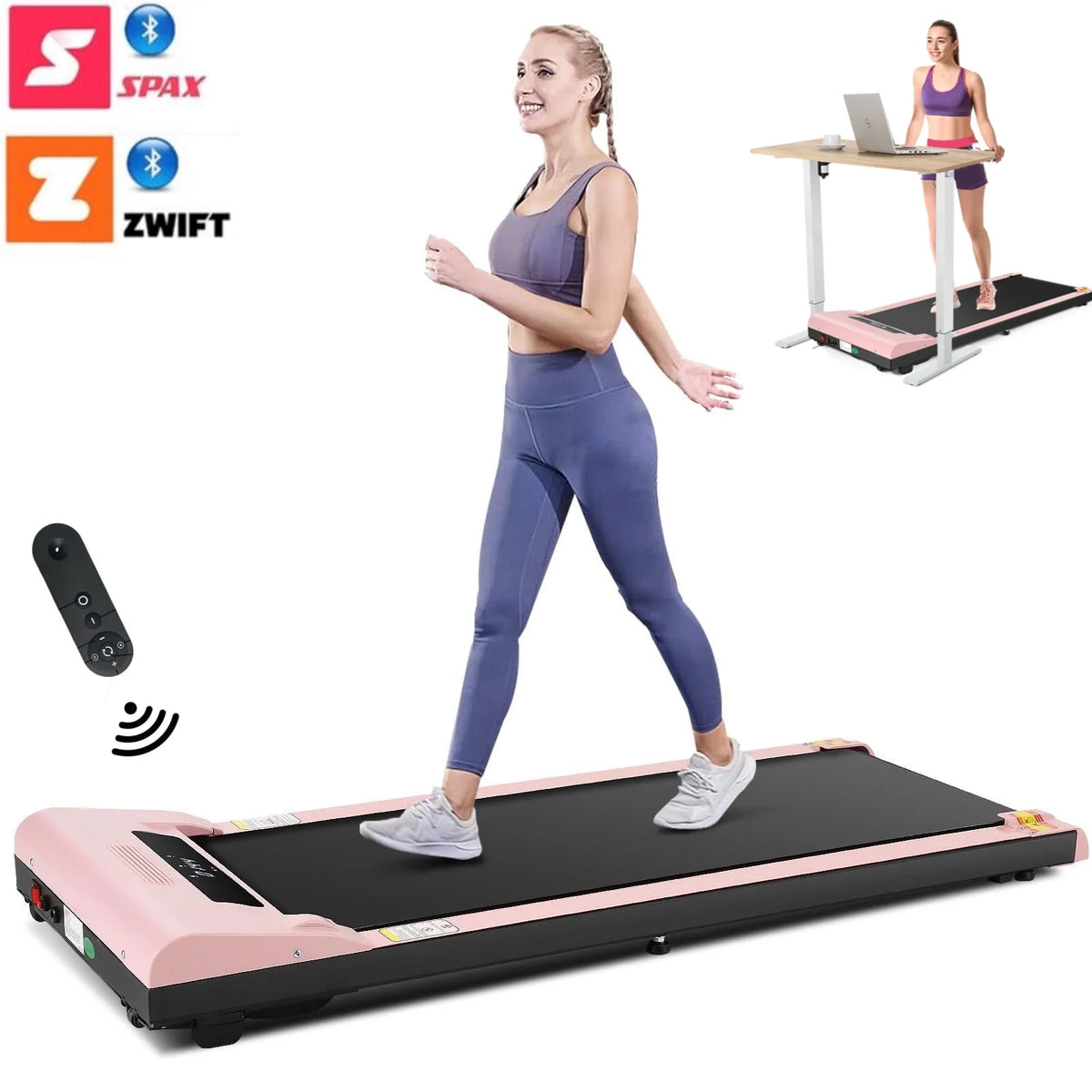 Pink Walking Pad Under Desk Treadmill P5562