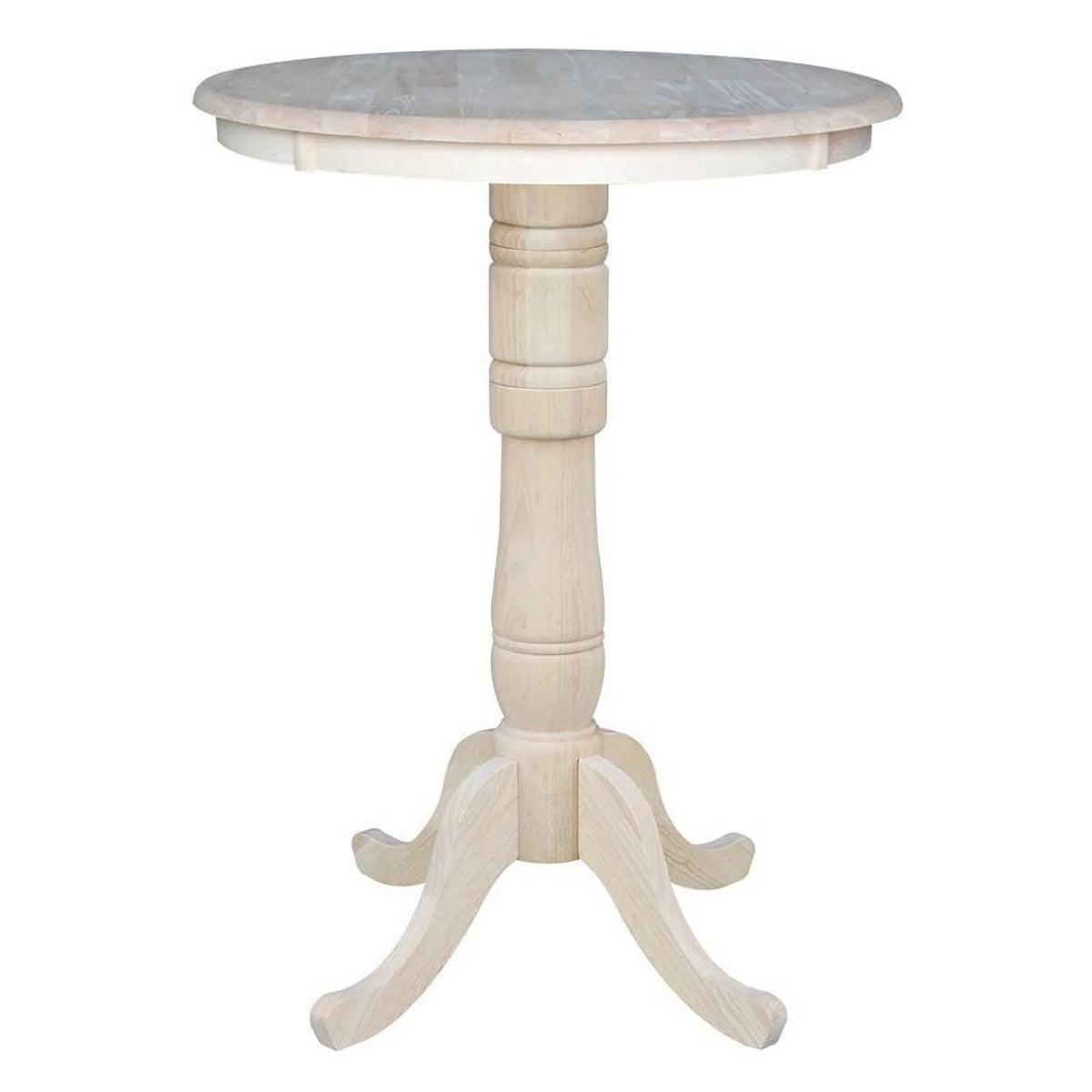 Natural Wood Round Top Bar Table Q7520