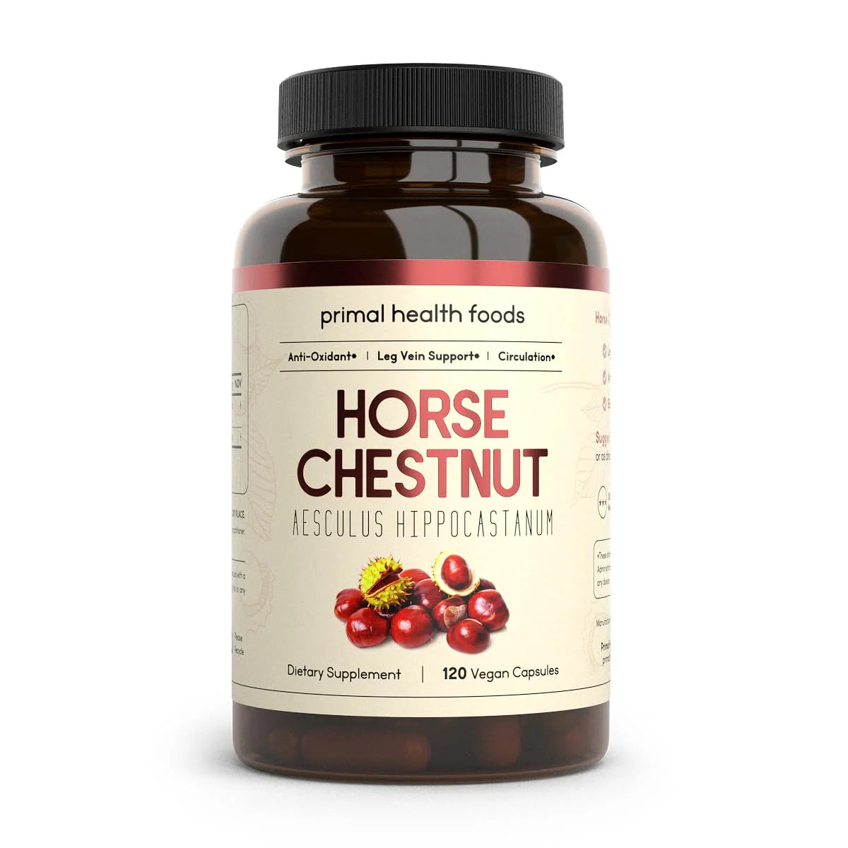 Organic Horse Chestnut Capsules 1000 mg 60 Servings Vegetarian Non-GMO U4946