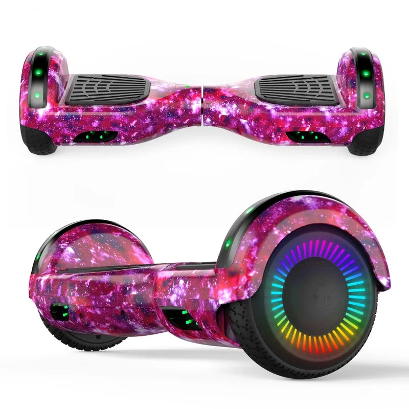 Pink 6.5 Electric Balance Wheel Scooter with Wireless Speaker R7531