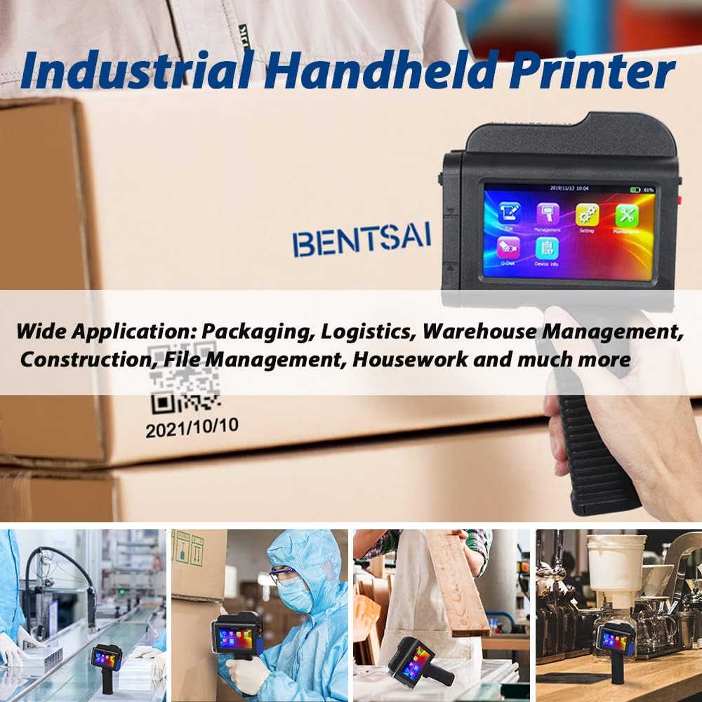 Handheld Inkjet Printer with Solvent Quick Dry Ink O4301