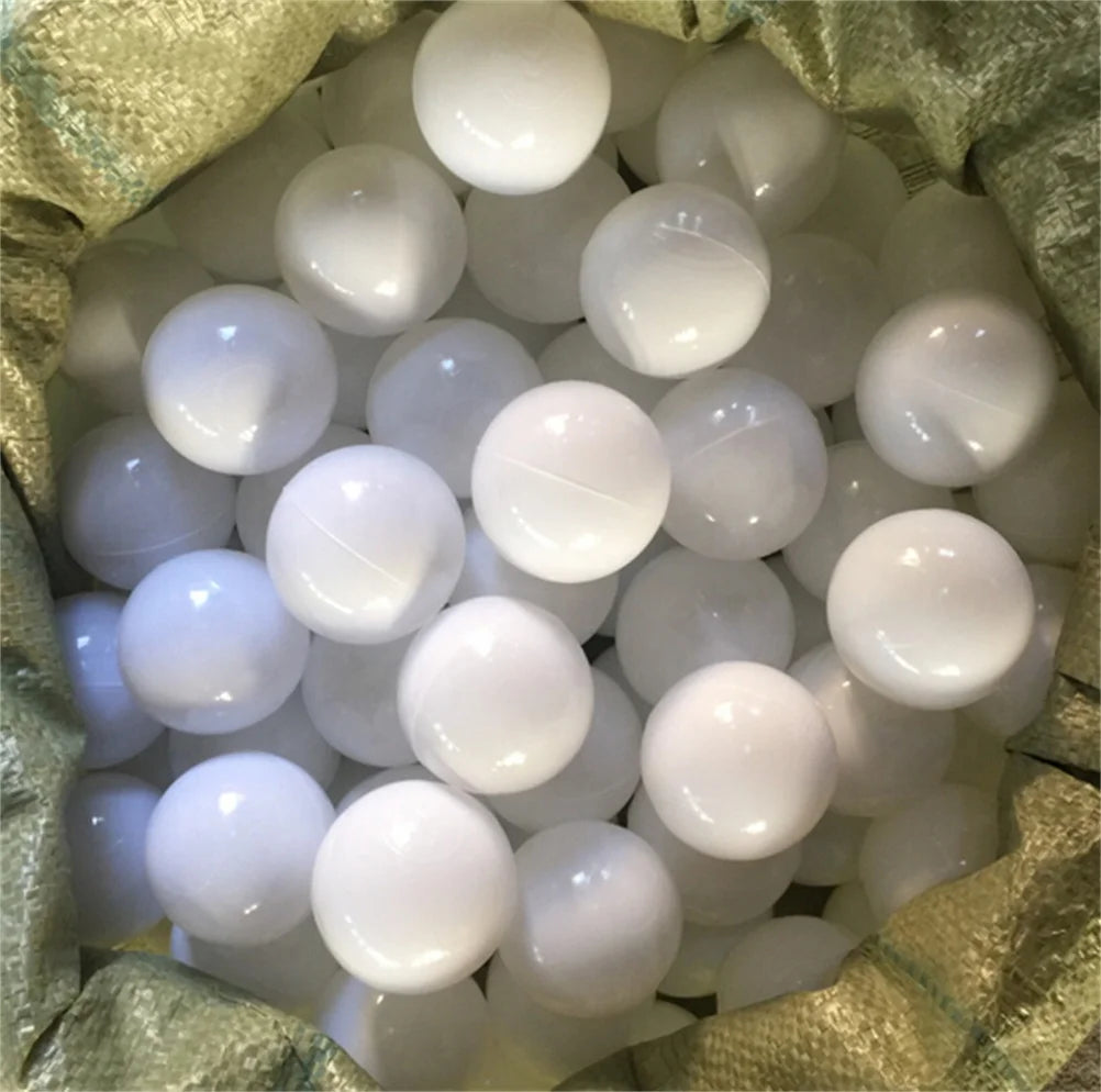 10pcs White Blue Soft Plastic Ocean Ball Baby Swim Pit Toy 7cm D85285