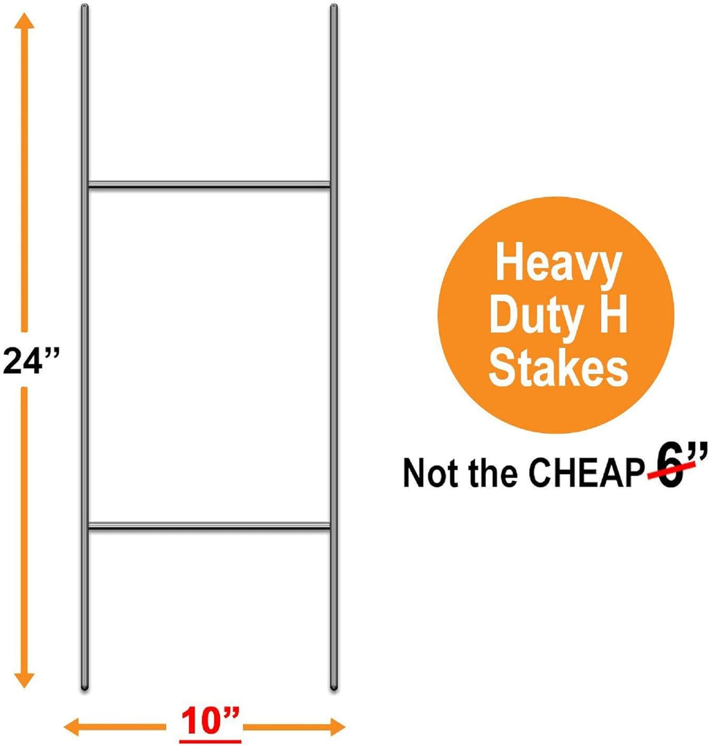 50 Pack Yard Lawn Signs with Metal Stake Stands D26111