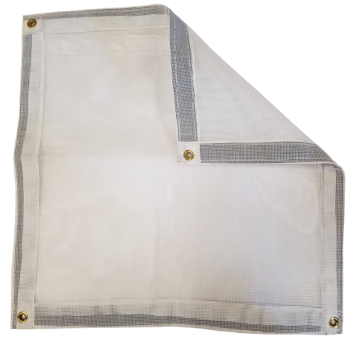 White Vinyl Coated Mesh Tarp 10 oz. Y73295