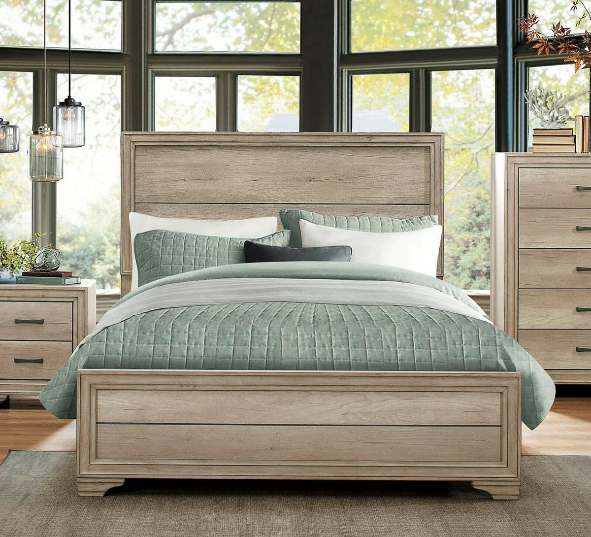 Queen Size Melamine Laminate Bed H73960