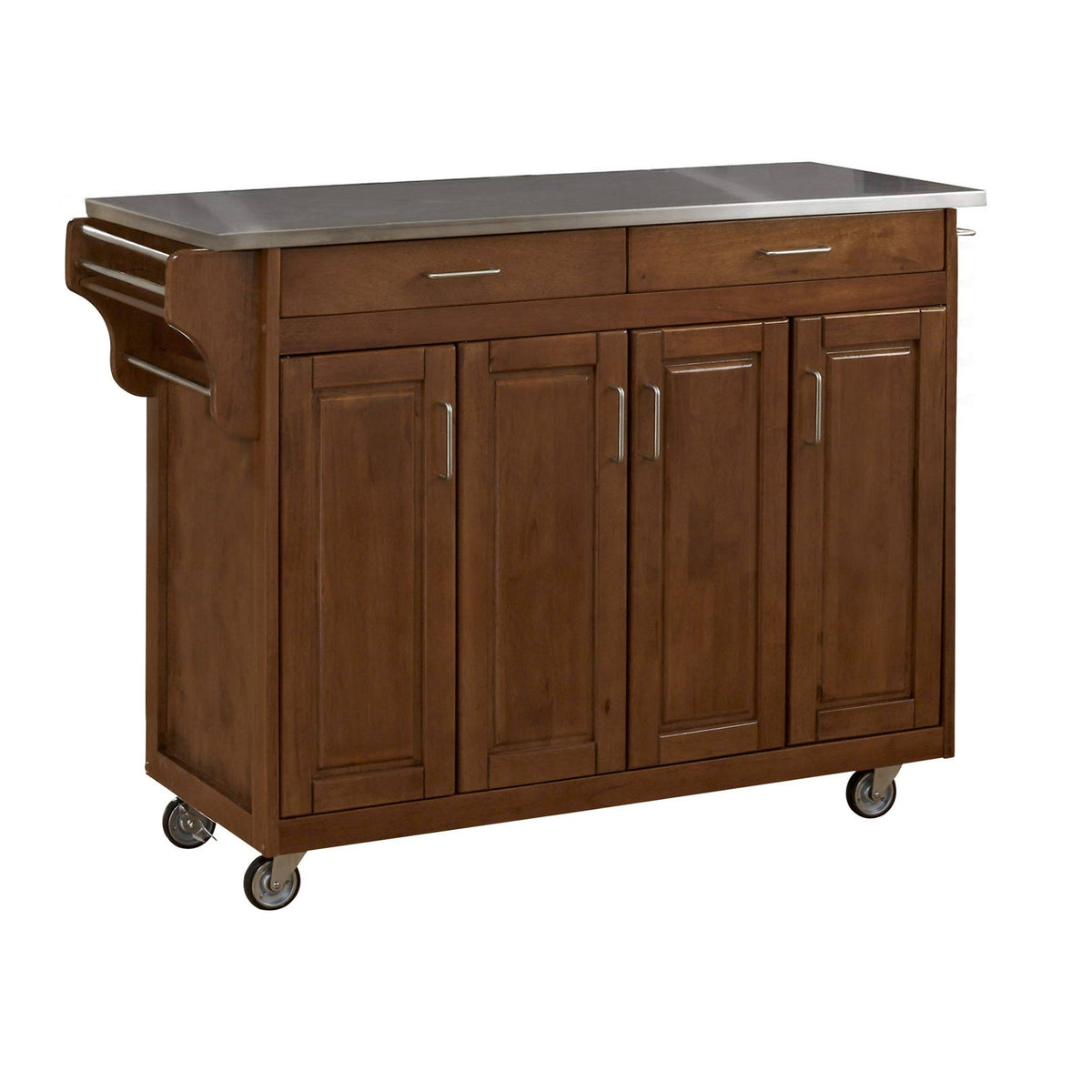 Cottage Oak Stainless Top Cart Q84903