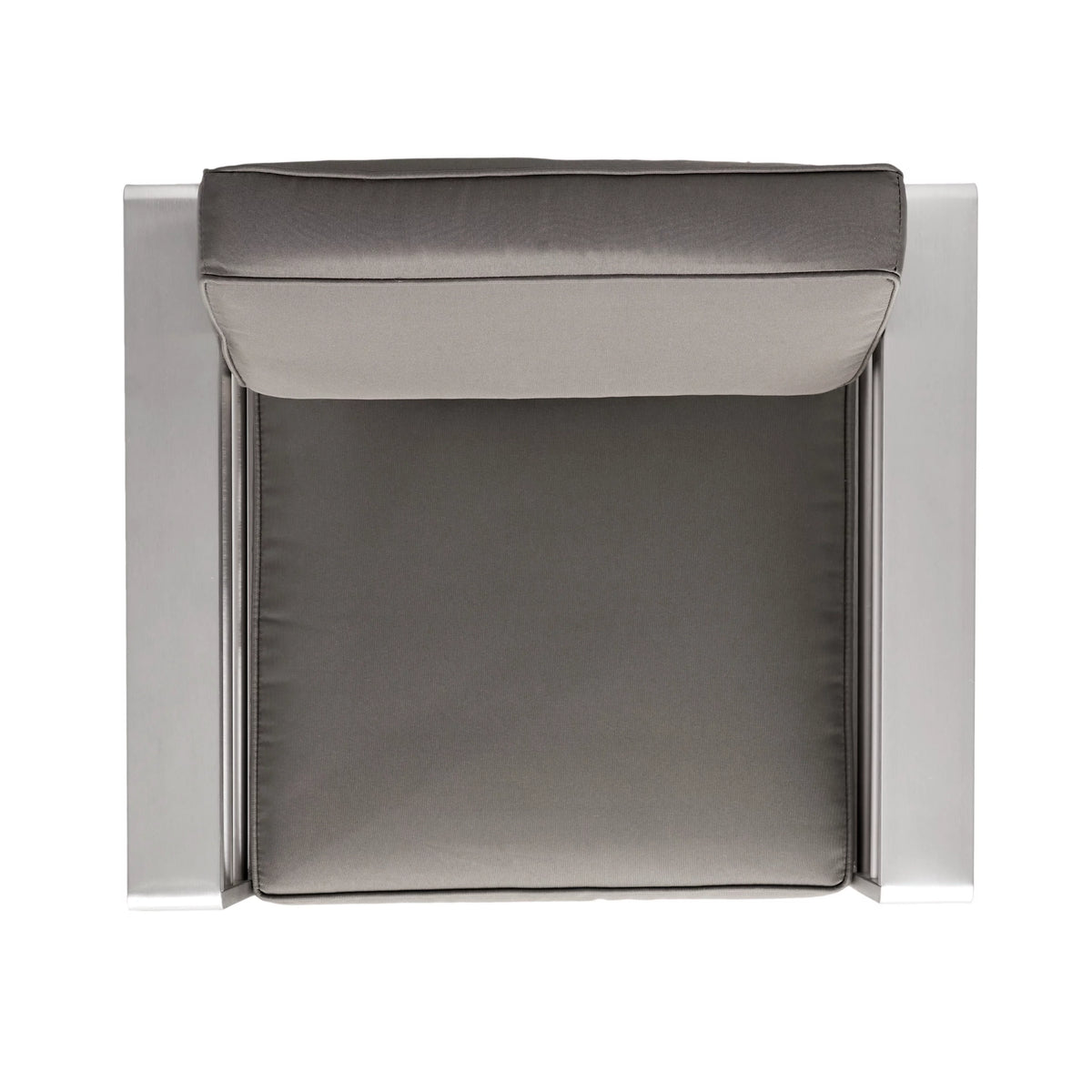 Aluminum Club Chairs with Cushions, Set of 2, Gray Z151