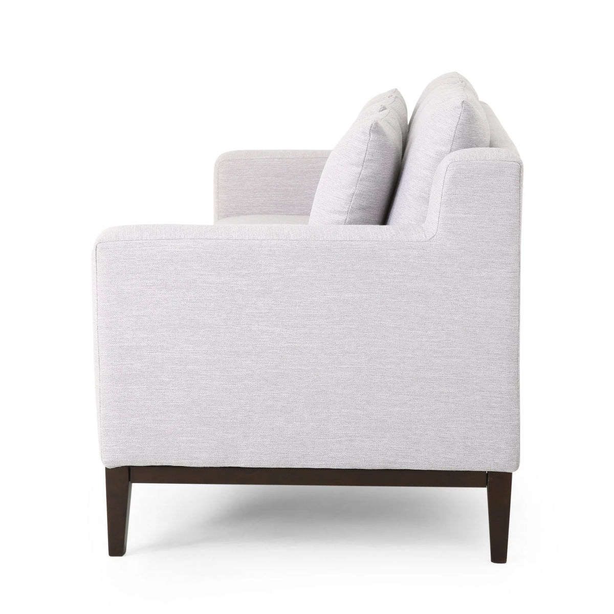 Light Gray Fabric 3 Seater Sofa with Accent Pillows Q469