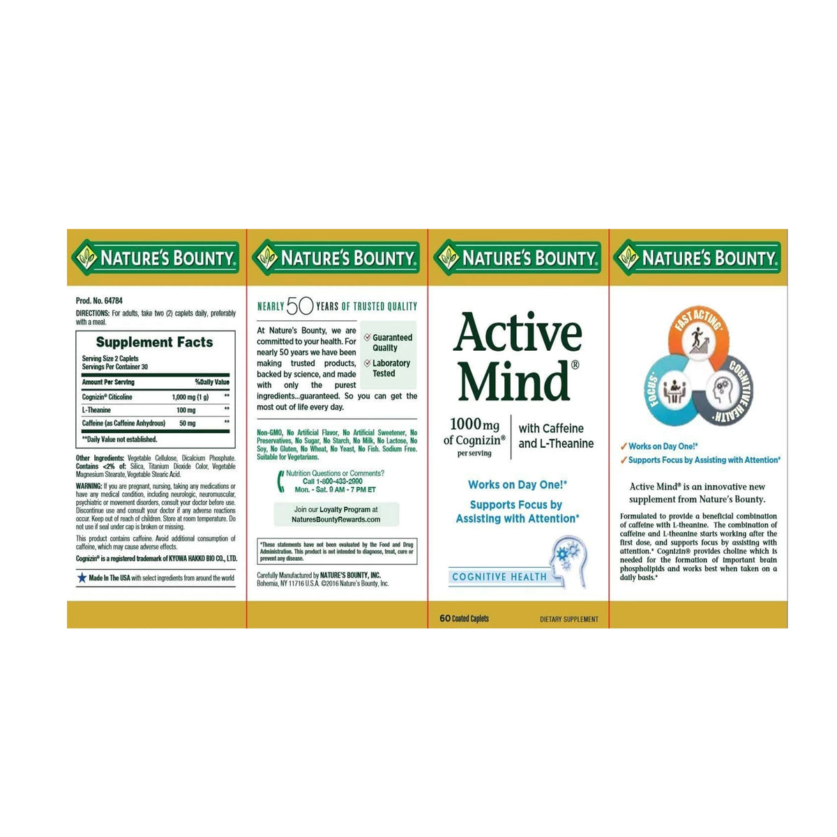 Cognitive Health Caplets 60 ea Pack of 3 Q873365