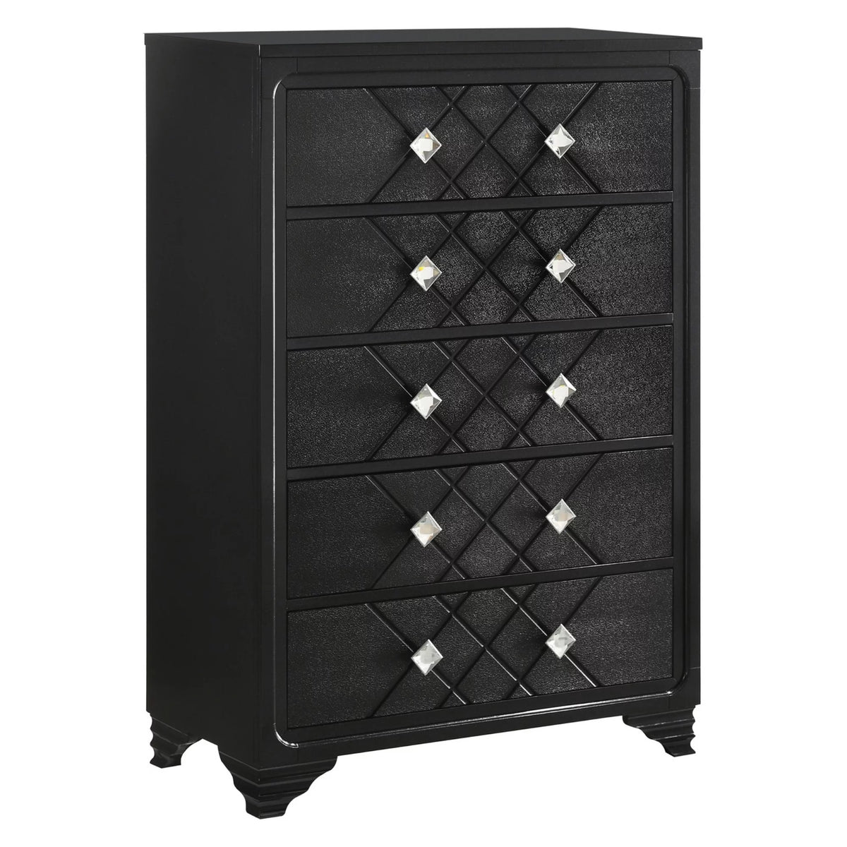 Black 5 Drawer Tall Dresser I933284