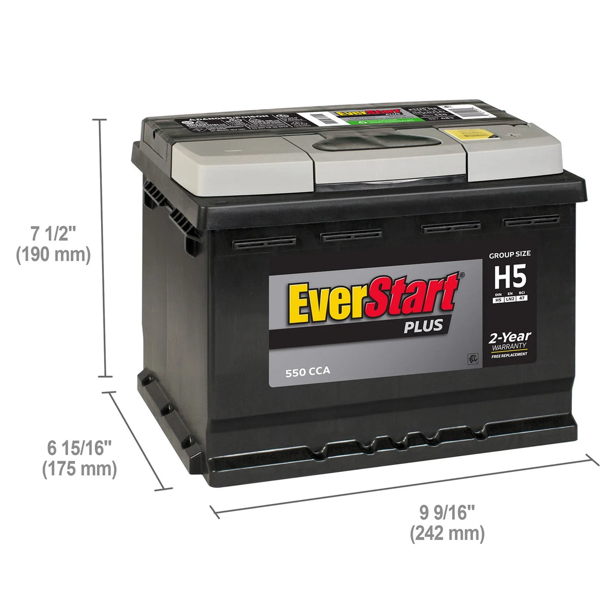 Lead Acid Automotive Battery 12 Volt 550 CCA U145385