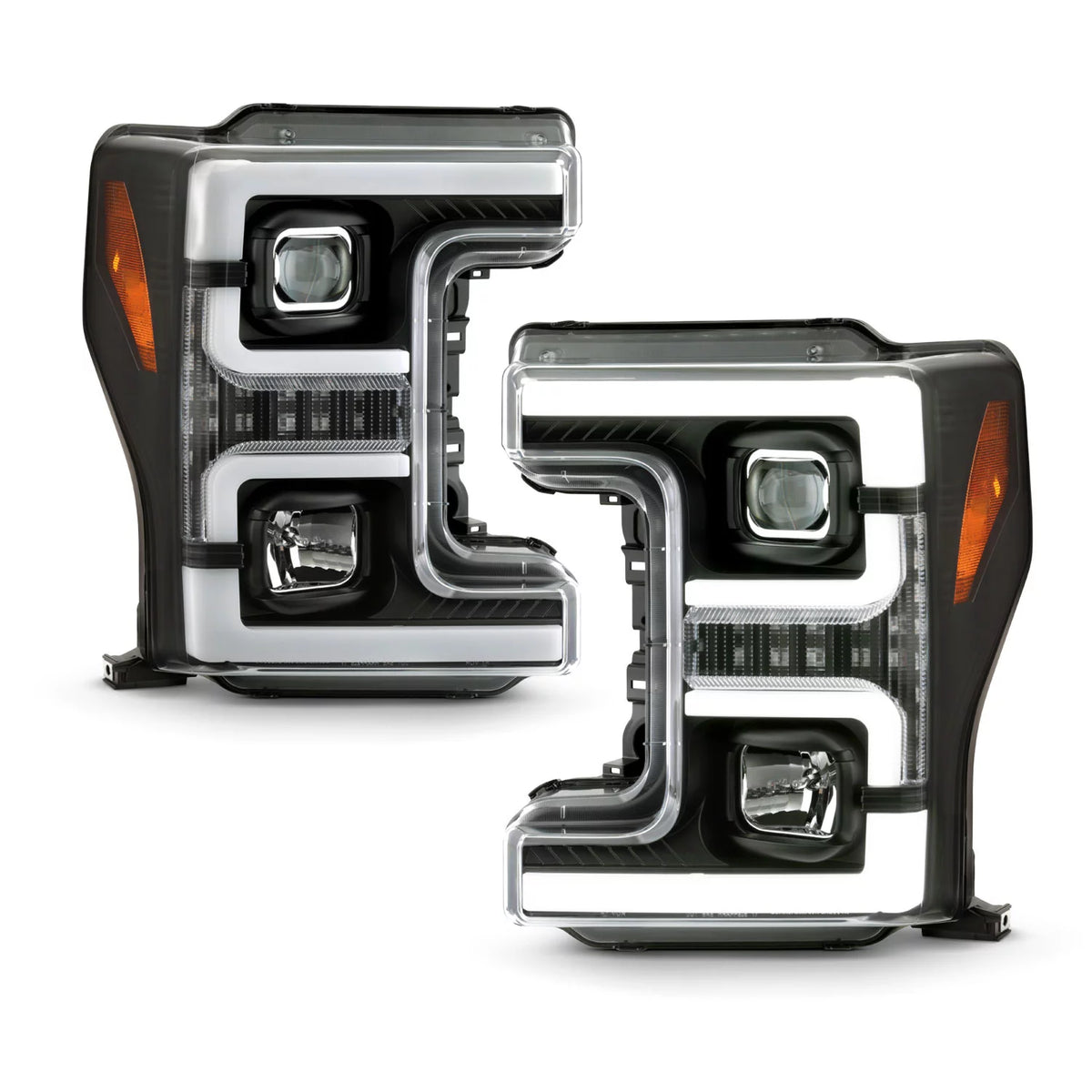 Fits 2017-2018 Ford F250 F350 F450 Superduty Black Projector Headlights G48687