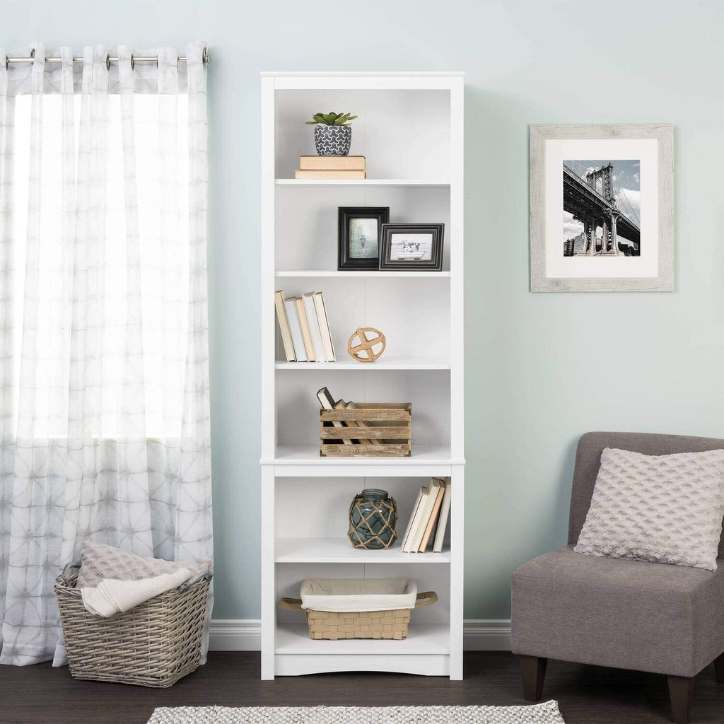 White Tall Bookcase Z63778