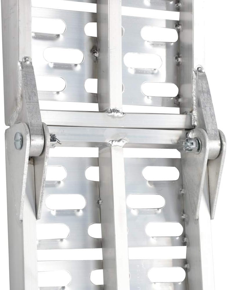 2pcs 7.5FT Aluminum Folding Ramps 1500lbs Capacity F97968