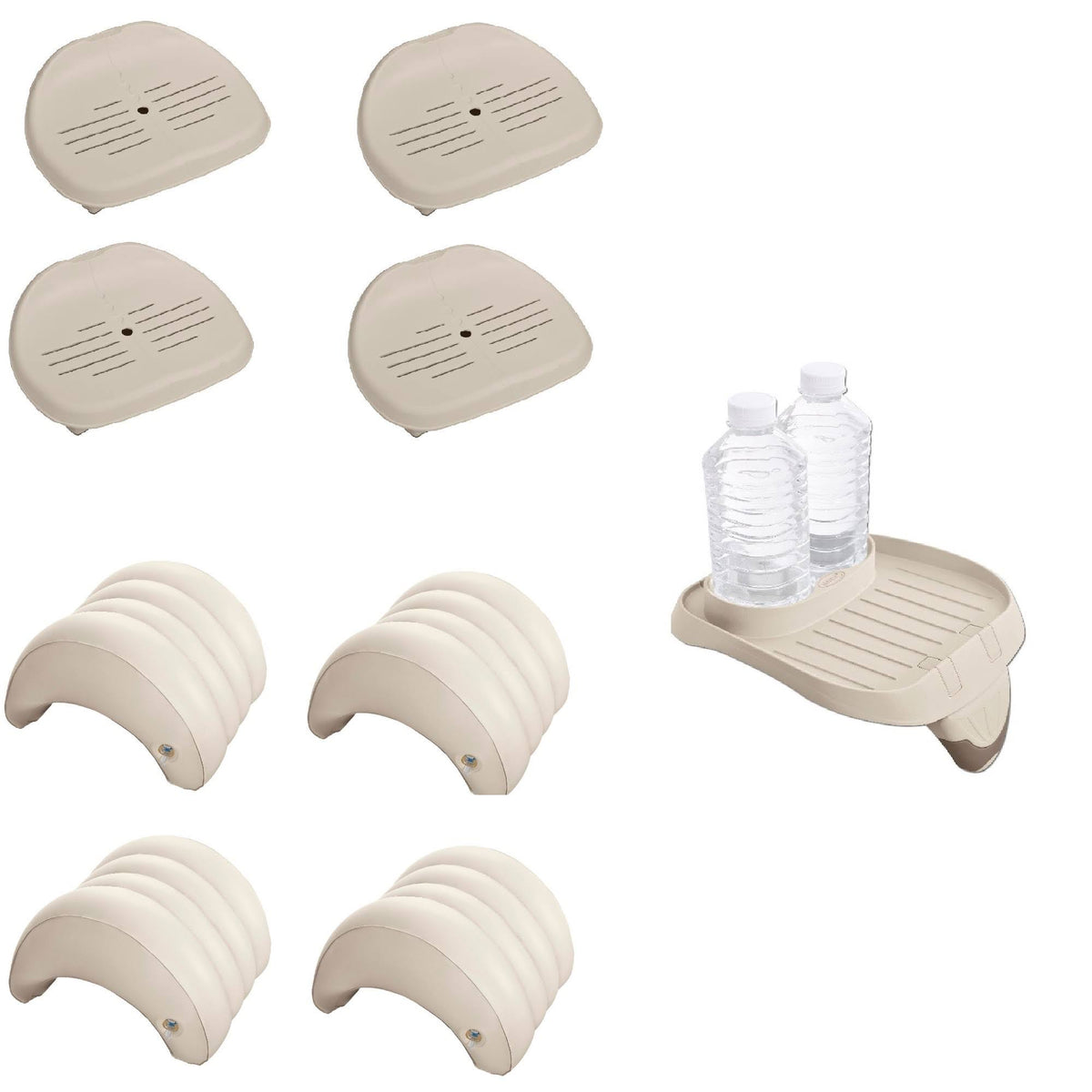 Inflatable Hottub Seat with Cup Holder and Head Rest V743