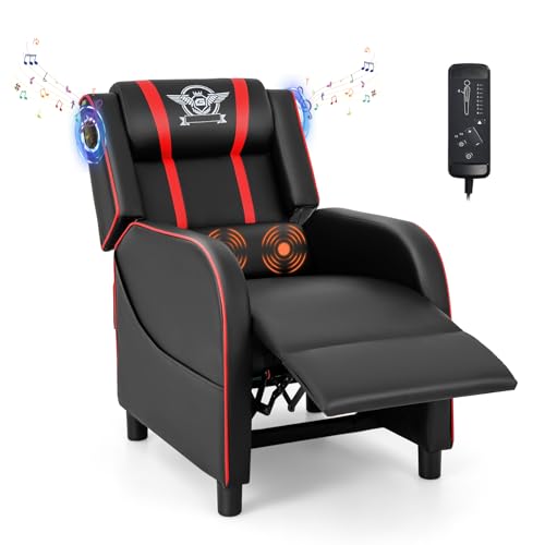 Blue Massage Recliner Chair with Footrest Q391552