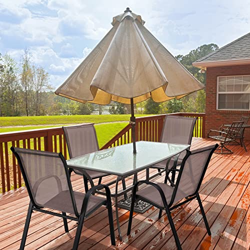 4 Pieces Stackable All Weather Patio Dining Chairs Set with Armrests A431707
