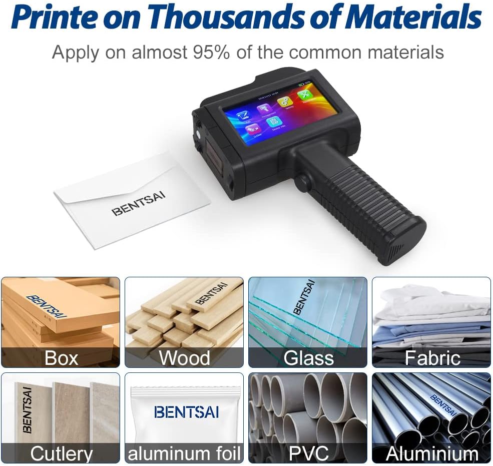 Handheld Inkjet Printer with Solvent Quick Dry Ink O4301