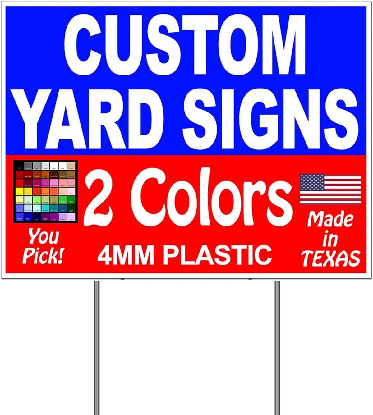 50 Pack Yard Lawn Signs with Metal Stake Stands D26111