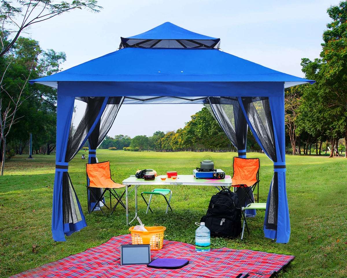 13'x13' Pop up Gazebo Canopy with Mosquito Netting S852683